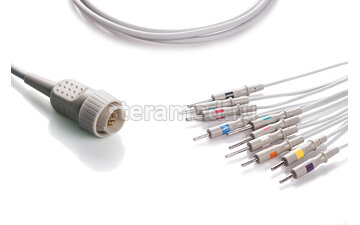 Кабель ЭКГ для Kenz 103, 106, 107, 301, 302, 303, 120; Cardioline Remco Delta 1, Delta 3, Delta 30, Delta 30D, Delta 60, Delta 1 Plus, Delta 3 Plus, Delta 60 Plus, ECG 106, тип «Игла» фото 1