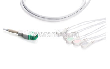 ЭКГ кабель пациента 5 отведений, кнопка для Mindray: Datascope Passport V12, V21