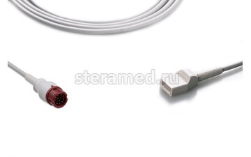 Кабель для подключения датчика инвазивного измерения давления Philips, Welch Allyn разъем Utah