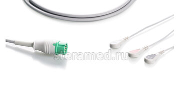 ЭКГ кабель пациента 3 отведения, кнопка для Biolight AnyView A3, AnyView A5, AnyView A6, AnyView A8; Sinohero M6, M8