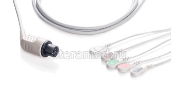 ЭКГ кабель пациента 5 отведений, кнопка для Votem: VP-1000, VP-1200, VP-700