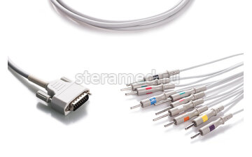 Кабель ЭКГ для Contec ECG 80A, 90A, 100G, 300G, 600G, 1200G; Esaote Biomedica P80, P80 Power; Mediana YM303i, YM412i, YM812i, тип «Игла»