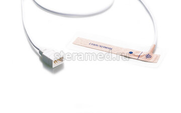 Датчик SpO2 пульсоксиметрический одноразовый (40 кг) для GE Datex - Ohmeda AS/3, CS/3, CH/S, CH/2S, CH-RS, SAF-F, CG/2S, Cardiocap I, II, 5, Capnomac Ultima, Light Monitor, M-Estpr, Oscar II, OSP-200, Satellite, System 5, ULTS00, ULTSIO